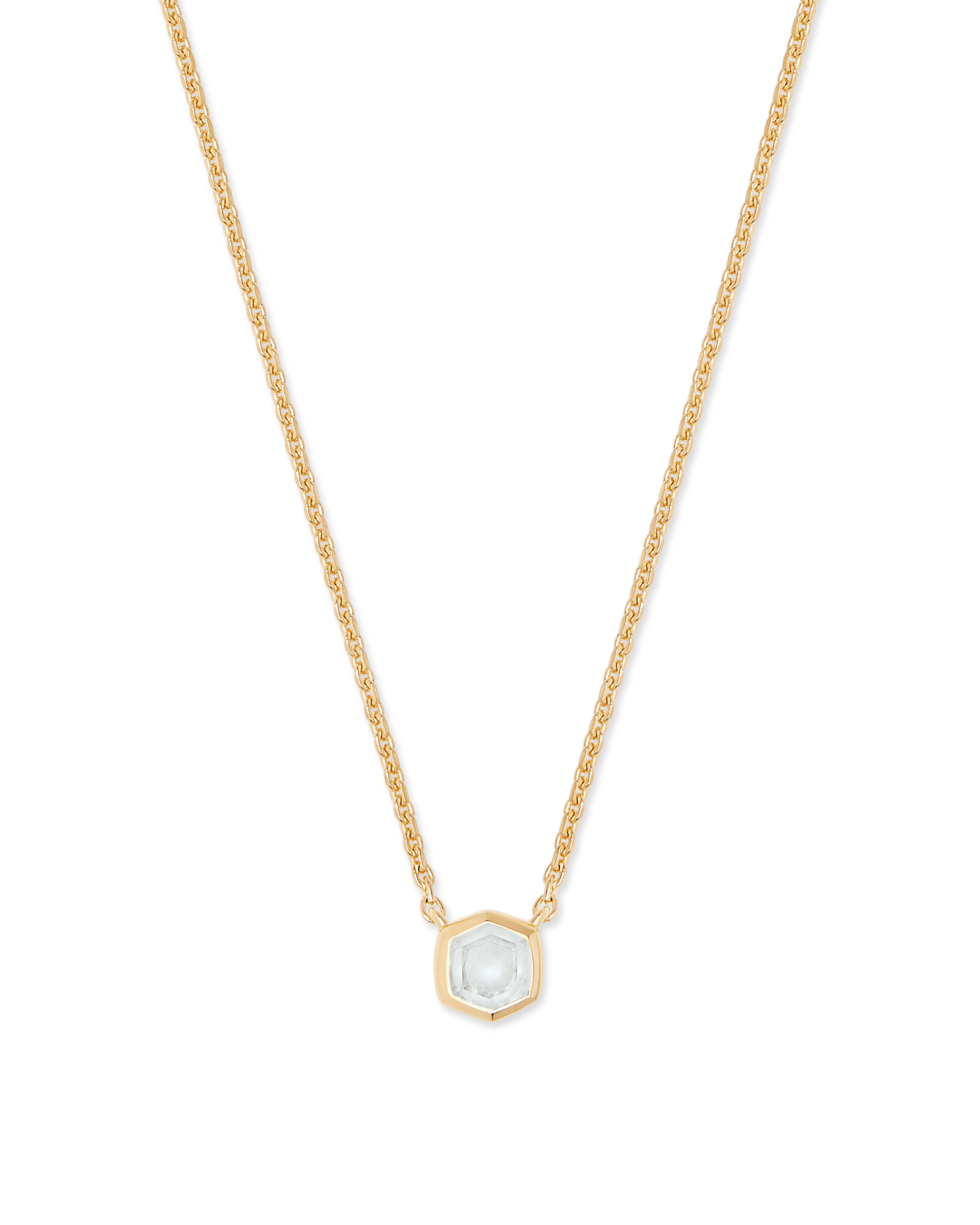 Davie 18k Gold Vermeil Pendant Necklace in Rock Crystal | Kendra Scott