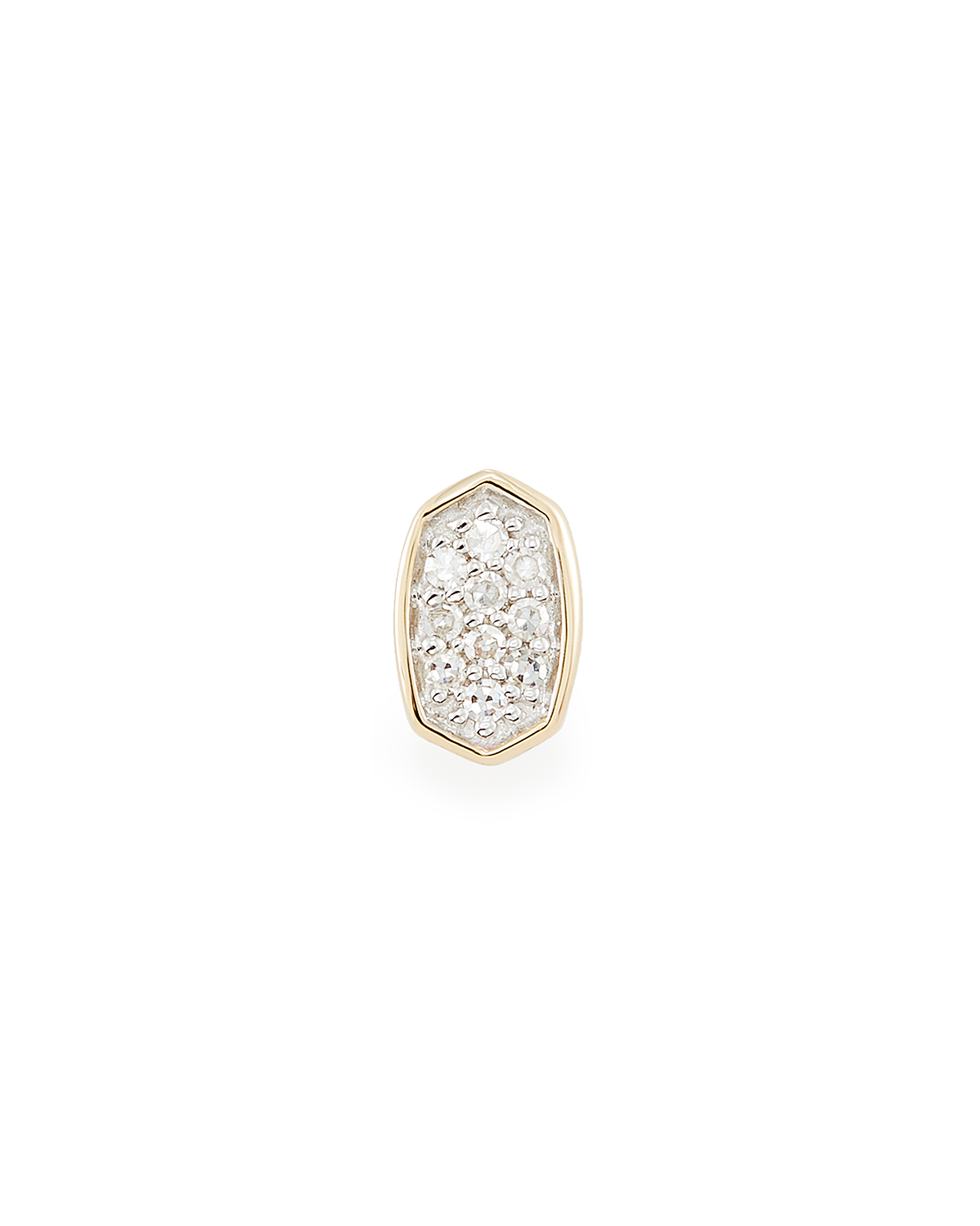 Marisa Mini 14K Yellow Gold Stud Earring in White Diamond | Kendra Scott